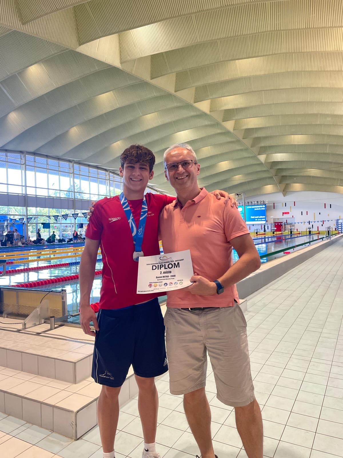 Diploma for 2nd place in the 200m IM — 2:06.50