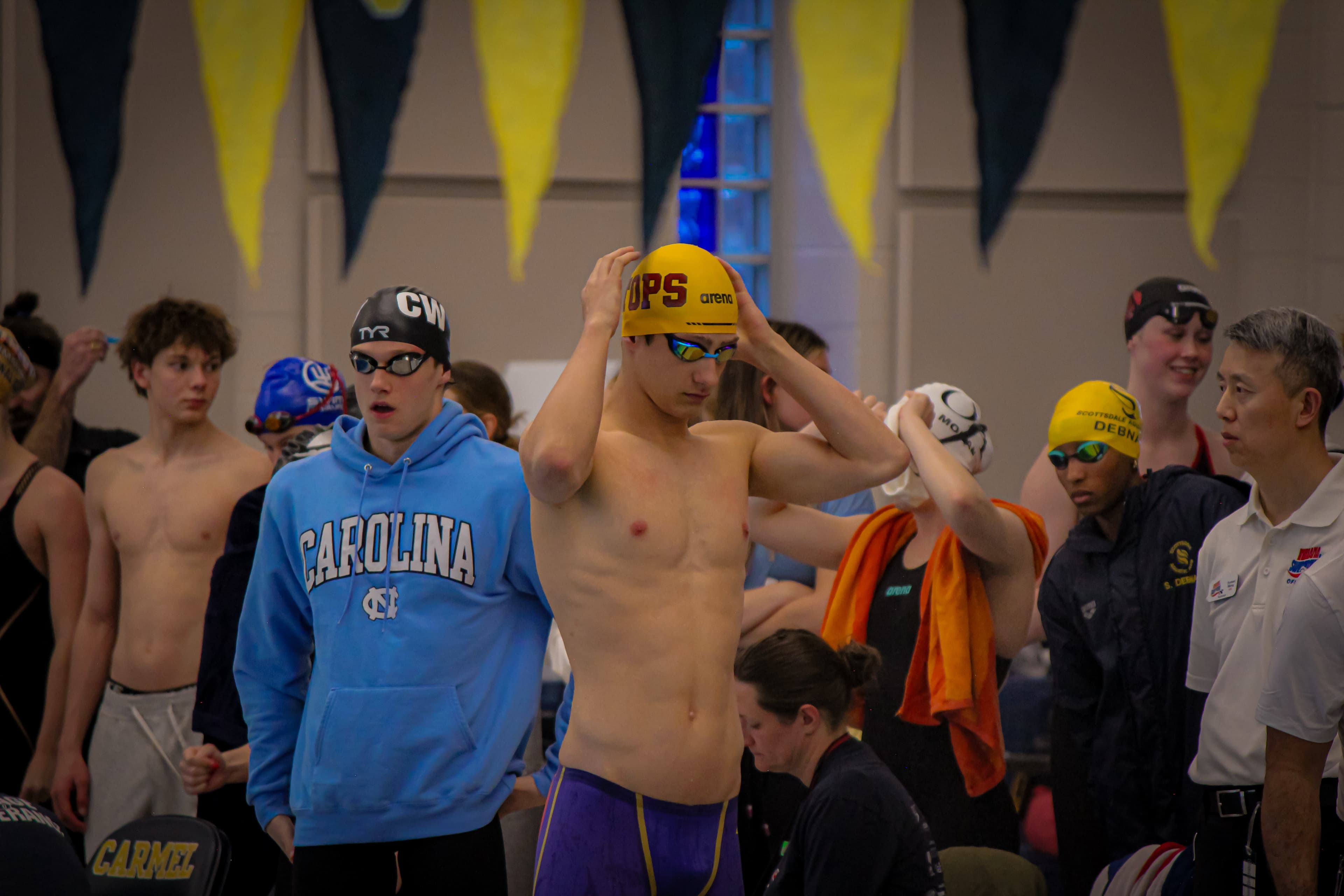 Locked in moments before the race